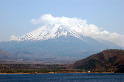 本栖湖の千円札富士山